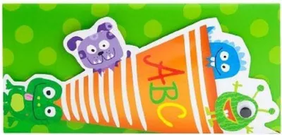 Produktbild von Artebene Geldumschlag Schultüte Monsters 23x11cm