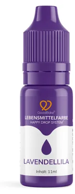 Produktbild von GoodBake Lebensmittelfarbe Lavendellila 11ml – flüssig, backfest, zum Färben von Teig & Creme