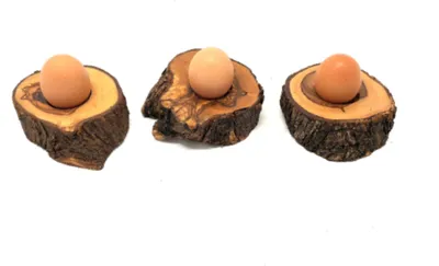 Produktbild von 3er Set Eierbecher rustikal