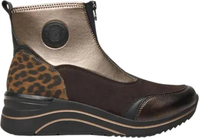 Produktbild von Remonte Damen Stiefelette Herbst in Weite H, Reißverschluss und Keilabsatz D0T78, Größe:40 EU, Farbe:Mehrfarbig