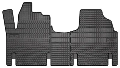 Image de Tapis avant en caoutchouc + tunnel pour Fiat Scudo I 1994-2006 – 3 pièces, noirs, sur mesure