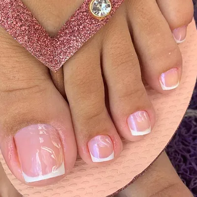 Image de Ongles artificiels français, courts, carrés, roses et blancs, lot de 24 pièces