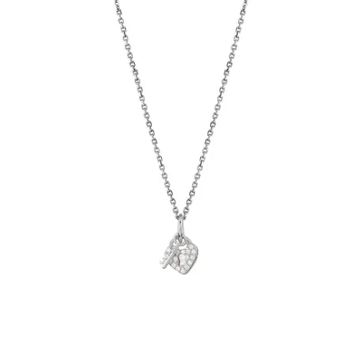 Produktbild von Xenox Damen Sterling Silber 925 Halskette mit Zirkonia Schlüssel und Schloss - Power Tower XS3410K