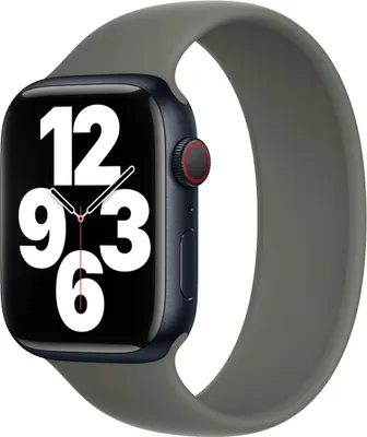 Image de Apple Solo Strap en silicone pour l'Apple Watch | 38/40/41/42 mm - Taille 9 - Olive