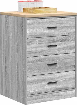 Produktbild von Garagen-Aufbewahrungsschrank Grau Sonoma Massivholz Kiefer, Werkzeugschränke DesignMöbel