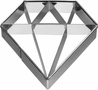 Produktbild von Birkmann Ausstechform Diamant , mit Innenprägung, Ausstecher, Plätzchenform, Keks, Plätzchen, Edelstahl, 6 cm, 193079