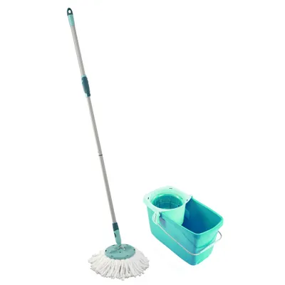 Obrázek produktu pro Leifheit 52019, Mop & bucket set, Kov, Mikrovlákno, Plast, Modrá, Dvě nádržky