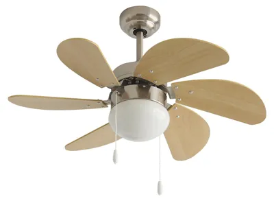 Image de Ventilateur de plafond 107 cm blanc - pales transparentes avec LED 28 W et télécommande