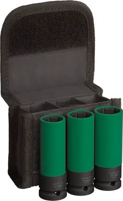 Produktbild von PRO Impact Steckschlüssel-Set mit PET-Abdeckungen, 1/2", extra tief, 3-tlg