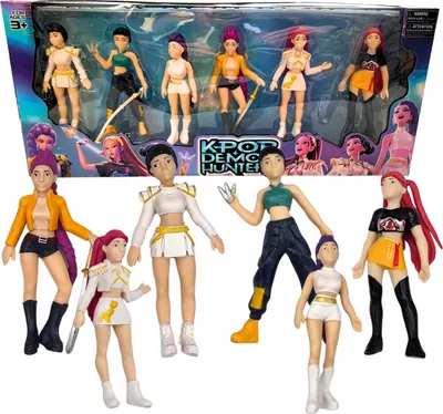 Produktbild von Figuren Demon Hunters Jägerinnen Set Figur Rumi Zoey Mira 6 Stück