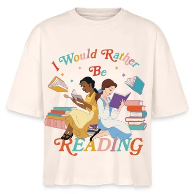 Produktbild von Prinzessin Tiana & Belle I Would Rather Be Reading Boxy Shirt Damen, S, Natur