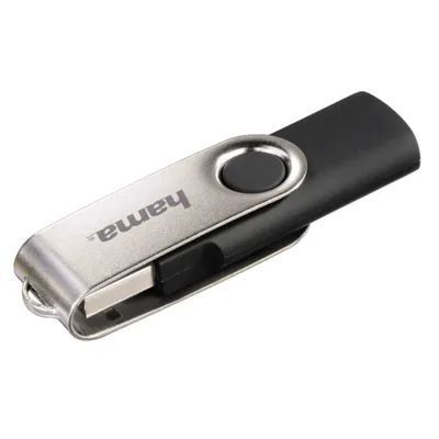 Produktbild von hama USB 2.0 Speicherstick "Rotate" 64 GB schwarz/silber
