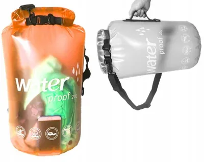 Obrázek produktu pro DKM Vodotěsný vak 10l průhledný oranžový turistický