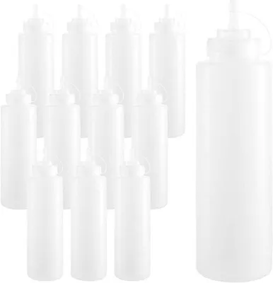 Immagine prodotto di Set di bottiglie in plastica da 12 pezzi da 1000 ml per salse e condimenti