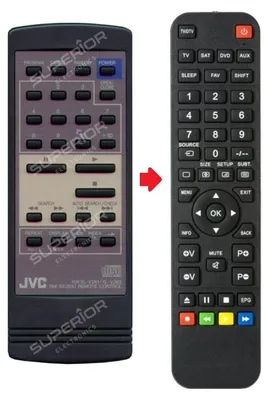 Produktbild von Ersatz Fernbedienung für JVC RM-SX261U | RM-SX263U