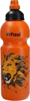 Produktbild von Fizzii Trinkflasche Löwe orange 600 ml, auslaufsicher