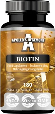 Produktbild von Biotin 2,5 mg pro Portion - 180 Vegane Tabletten - 720 Portionen
