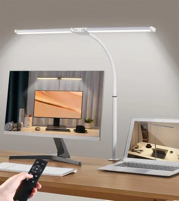 Image de Lampe de bureau - Klem Verlichting - Pour la lecture et le travail - 25 niveaux de luminosité - 25 watts - Blanc