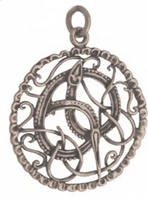 Produktbild von Midgardschlange Bronze Anhänger Schmuck 47x40mm