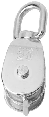 Produktbild von Robuster, verzinkter Stahl-Rollenseilwinde mit zwei Rollen für schwere Lasten, zum Heben und zur Ausrüstung, Yachten-Zubehör (20 mm)