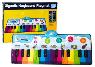 Produktbild von Leantoys Mata Taneczna Edukacyjna T?czowe Pianinko Instrumenty 10 Melodii