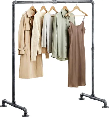 Produktbild von CLP Kleiderständer freistehend aus Metall Jersey, stabiler Garderobenständer silber Größe 120 cm