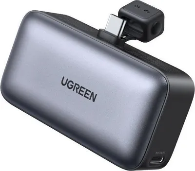 Image de Batterie Externe UGREEN 5000 mAh, USB-C, Avec Support, Compacte, Noire
