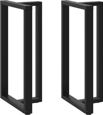 Zdjęcie produktu dla Nogi do stołu barowego w kształcie litery T 2 szt. Czarne 60x35x(110-111) cm Stal