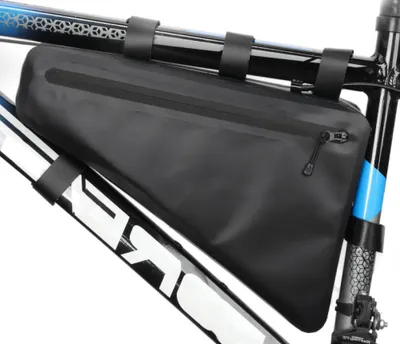 Zdjęcie produktu dla Pojemna torba rowerowa na ramę - 4,5L - torba na ramę rowerową górską (MTB) - torba montowana na rurze górnej - wodoodporna - regulowana - idealna do rowerów szosowych