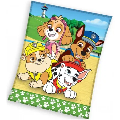 Immagine prodotto di Uniqoos® Coperta in pile "Rescue" di PAW Patrol – 150 x 200 cm, 100% poliestere, soffice coperta per bambini con Skye, Marshall, Rubble e Chase, ideale per il divano e la cameretta