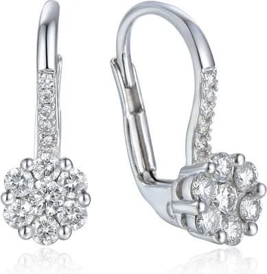 Produktbild von 585er Weissgold Ohrhänger mit Diamanten ca. 0,50ct.