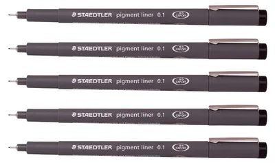 Obrázok produktu pre STAEDTLER Pigment Liner – Sada 5 kusov – 0,1 mm – Na písanie – Na kreslenie a skicovanie
