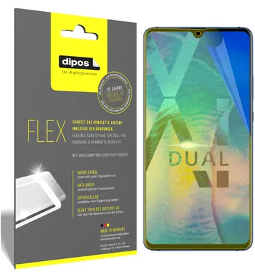 Produktbild von 3x Huawei Mate 20 X Schutzfolie Folie, 100% Displayabdeckung, dipos Flex