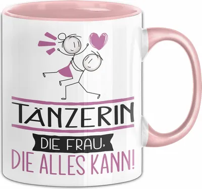 Produktbild von Tänzerin Geschenk Tasse Becher Die Frau Die Allen Kann Geschenkidee für eine Tänzerin Lustig (Rosa)