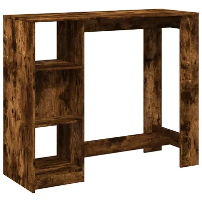Produktbild von "WINTER SALE"Esstisch/Bartisch - CLORIS - Küchentisch elegantes Design - mit Regal Räuchereiche 124x46x103,5cm Holzwerkstoff - Esstische NeuMöbel442968