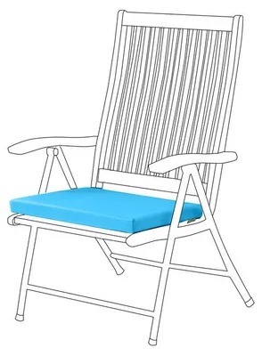 Produktbild von Gartenstuhlkissen – Wasserabweisende Stuhlauflage mit Komfortfüllung und Befestigungsbändern – Sitzkissen für Garten, Terrasse und Balkon - 1 Stück