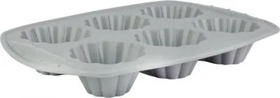 Produktbild von Silikonform für 6 Muffins Roseli grau 29,5x25x4 cm