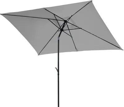 Produktbild von SVITA Sonnenschirm 3x2m Balkonschirm rechteckig mit Sonnenschutz Matt Hellgrau