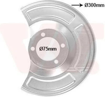 Produktbild von VAN WEZEL Spritzblech Bremsscheibe für TOYOTA AVENSIS Station Wagon (ZRT27, ADT27) Hinten Links 5420373 Ankerblech