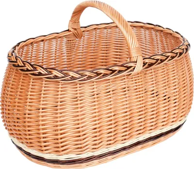 Produktbild von YULKA Einkaufskorb  Weidenkorb Autokorb Weide Korn Korb  (L) 52 x (B) 35 x (H) 27/36)