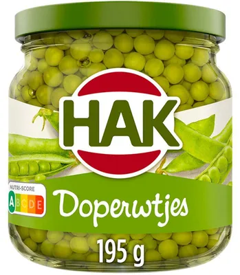 Immagine prodotto di Hak Doperwtjes Extra Fine 195g – Piselli freschi, ideali per insalate e contorni