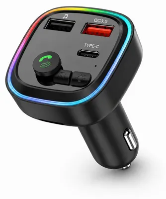 Bluetooth FM Transmitter mit Freisprecheinrichtung, USB-C PD 20W & QC 3.0