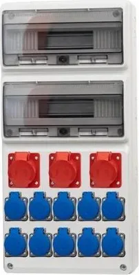 Productafbeelding van LEGATO verdeelpaneel - 32 modules, 3x16A/5-polig, 10x230V, IP44
