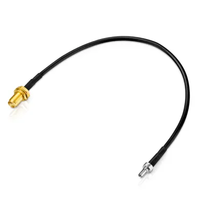 Produktbild von adaptare 60691 20 cm Pigtail CRC9-Stecker gerade / SMA-Buchse Adapter-Kabel für Antenne