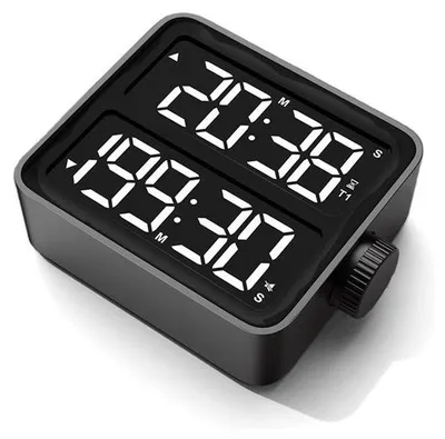 Produktbild von Klassentimer, magnetischer Timer mit großem digitalem LCD-Bildschirm und doppeltem Display, ideal für den Unterricht und das Kochen.