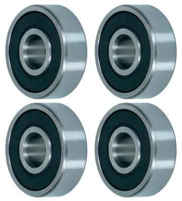 4x 6301-2RS Kugellager 12x37x12 mm, doppelt abgedichtet