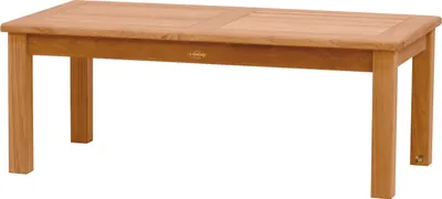 Produktbild von Beistelltisch Premium Teak Loungetisch 120 x 60 cm als wetterfester Couchtisch nachhaltiger und unbehandelter Teak Tisch