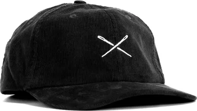 Produktbild von Kappe Camp Schwarz aus Baumwollcord, weich, unstrukturiert, Sechspanel-Cap, verstellbar
