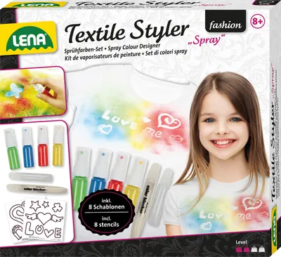 Zdjęcie produktu dla LENA Textile Styler Spray kompletny zestaw z farbami i szablonami