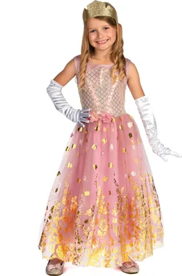 Produktbild von Prinzessin Kostüm für Kinder in Gold-Rosa - 134/140 (10-12 Jahre)